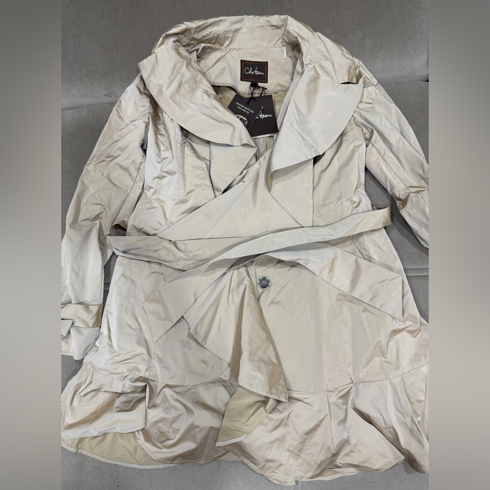Cole Haan Women's Ruffled Trench Coat